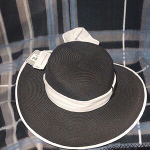 San Diego Hat Company Black Wide-Brim Hat with White Band